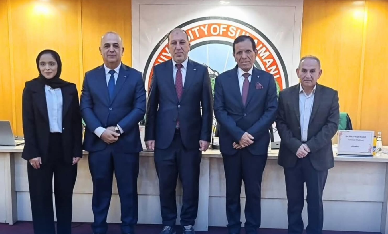 تدريسي من جامعة النبراس يشارك في اطروحة الدكتوراه في جامعة السليمانية